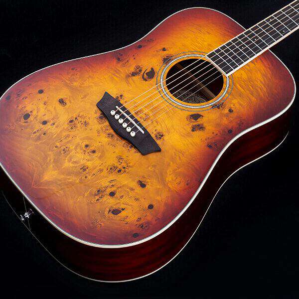 Washburn BURL D - Dreadnought - Amber Fade Electro Acoustic Guitar - Image 3