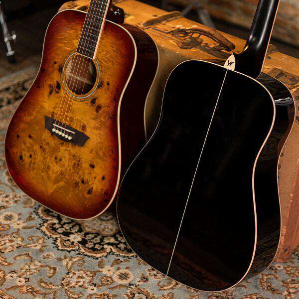 Washburn BURL D - Dreadnought - Black Fade Acoustic Guitar - Image 2