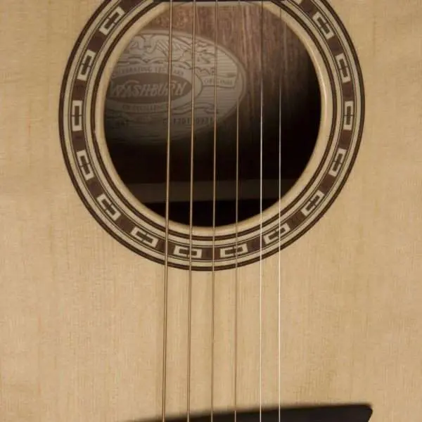 Washburn D7S - Dreadnought - Natural Acoustic Guitar - Image 3