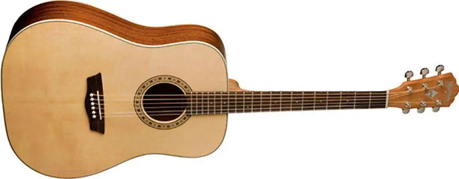 Washburn D7S - Dreadnought - Natural Acoustic Guitar - Image 5