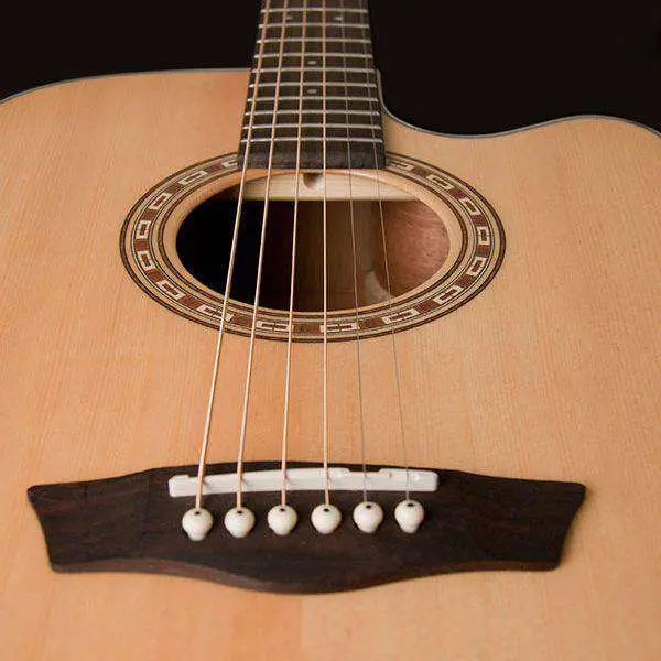 Washburn D7SCE - Dreadnought - Natural Acoustic Guitar - Image 3