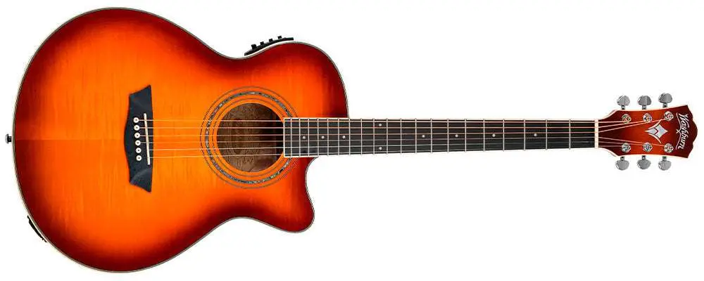 Washburn EA15 ITB - Mini Jumbo - Ice Tea Burst Electro Acousticc Guitar w' £225 Custom Pro Setup & Support Package - Image 6