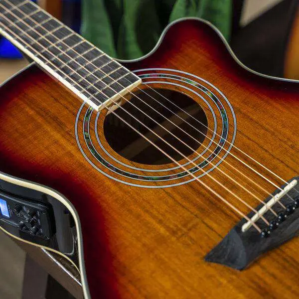 Washburn EA55G - Mini Jumbo - Koa Burst Acoustic Guitar w' £225 Custom Pro Setup & Back Up Service - Image 5