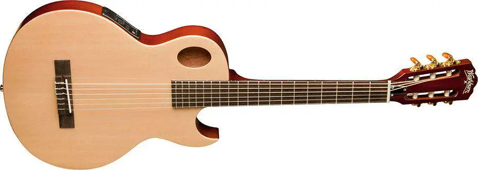 Washburn EACT42S - Thinline - Natural Electro Nylon Strung Guitar w'£225 Custom Pro Setup & Back Up Service - Image 5