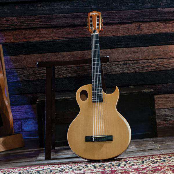 Washburn EACT42S - Thinline - Natural Electro Nylon Strung Guitar w'£225 Custom Pro Setup & Back Up Service - Image 9