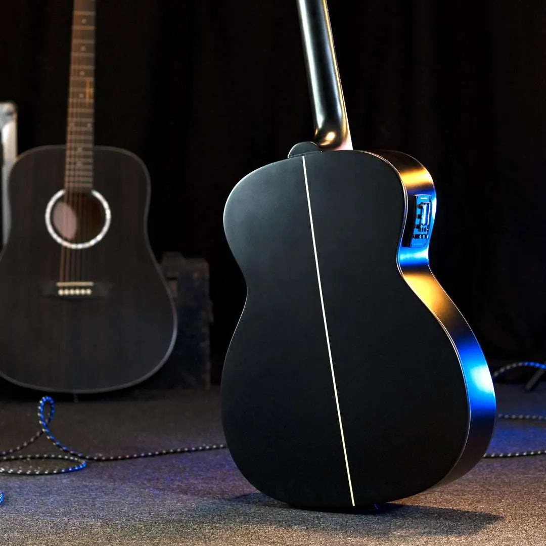 Washburn EBONY FE - Folk - Natural Matte Electro Acoustic Guitar - Image 3