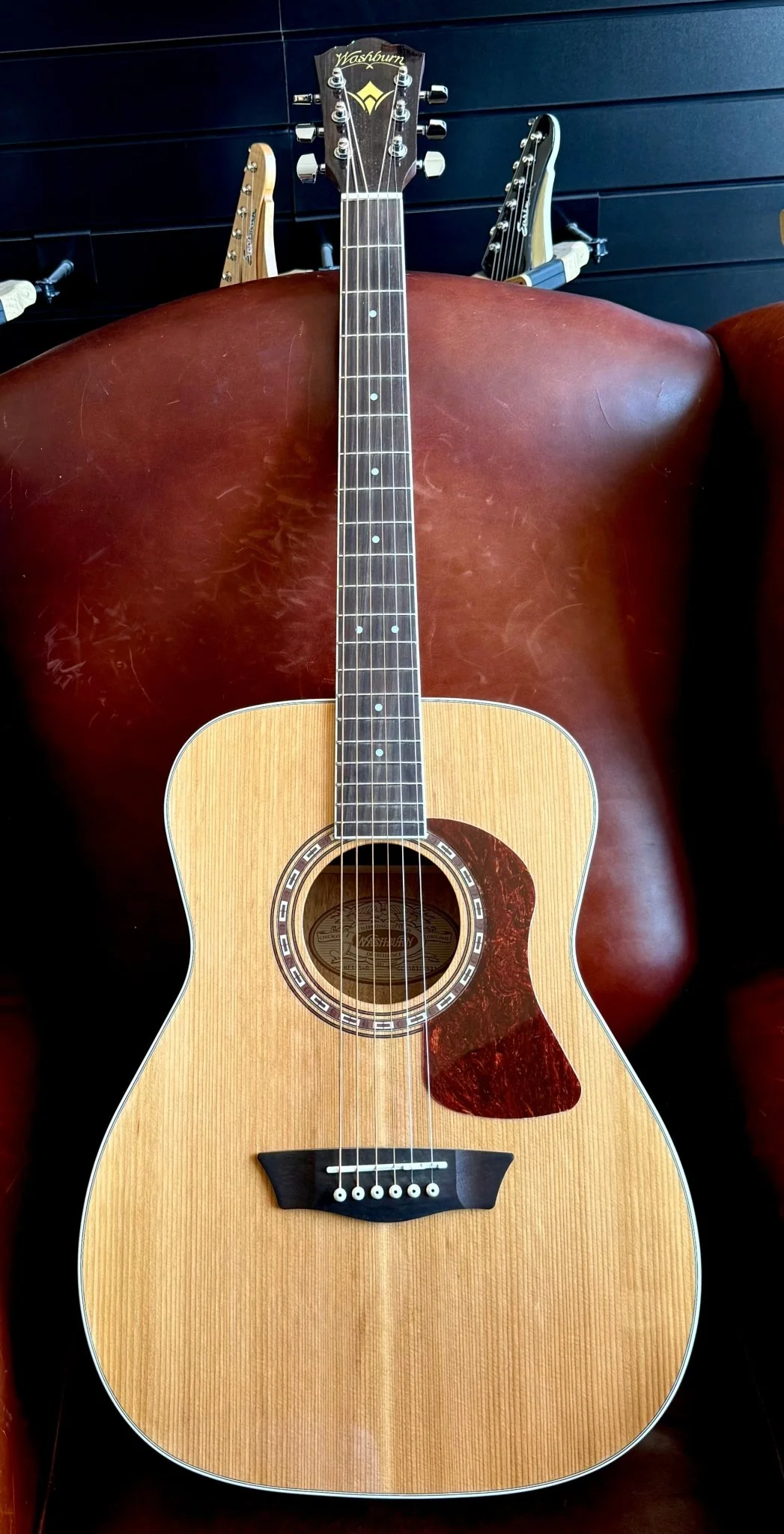 Washburn F11S - Folk - Natural Acoustic Guitar - Image 6