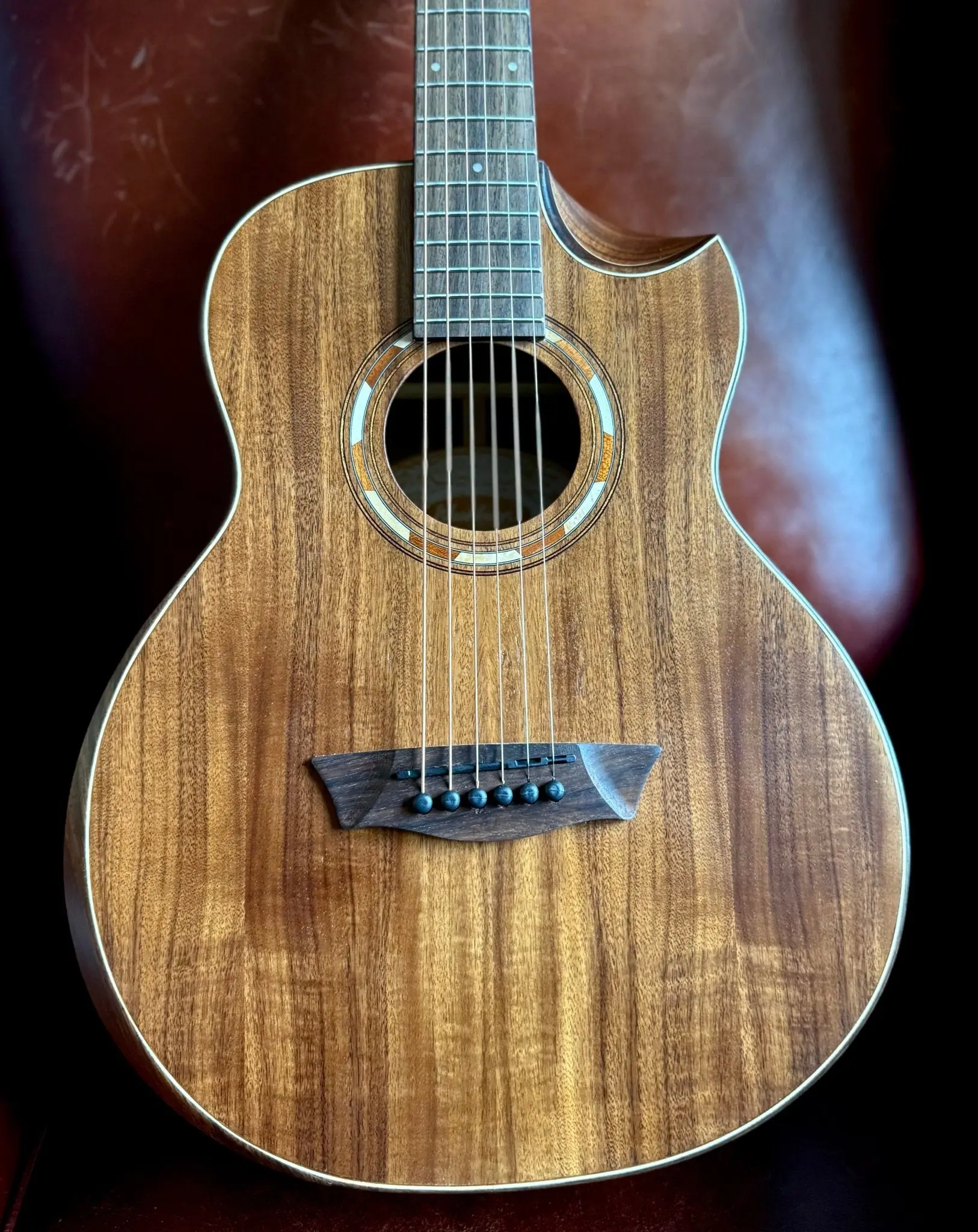 Washburn G-MINI 55 KOA - Mini/Travel - Natural Acoustic Guitar - Image 5