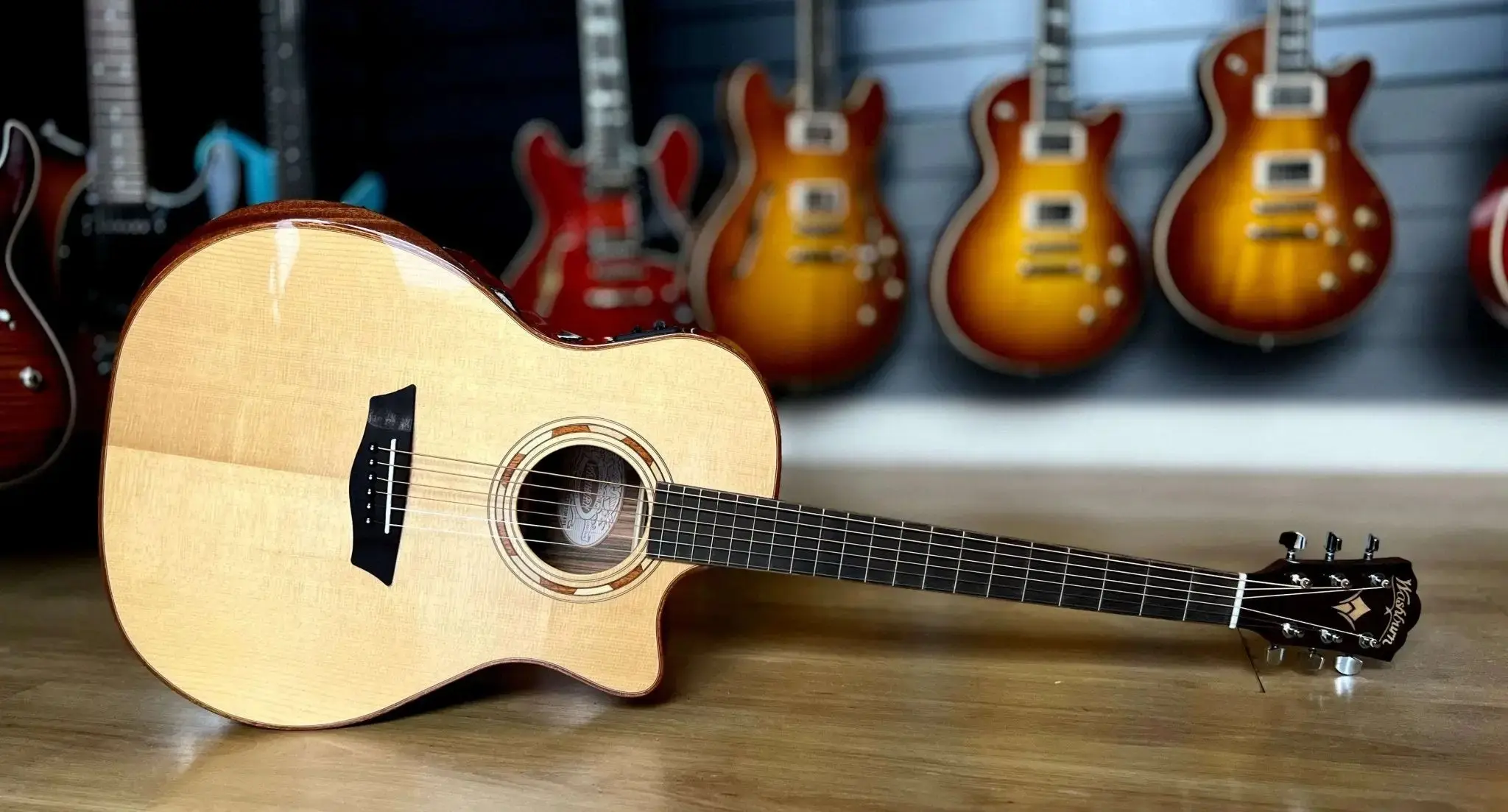 Washburn G20SCE - Grand Auditorium - Natural Electro Acoustic Guitar - Image 11