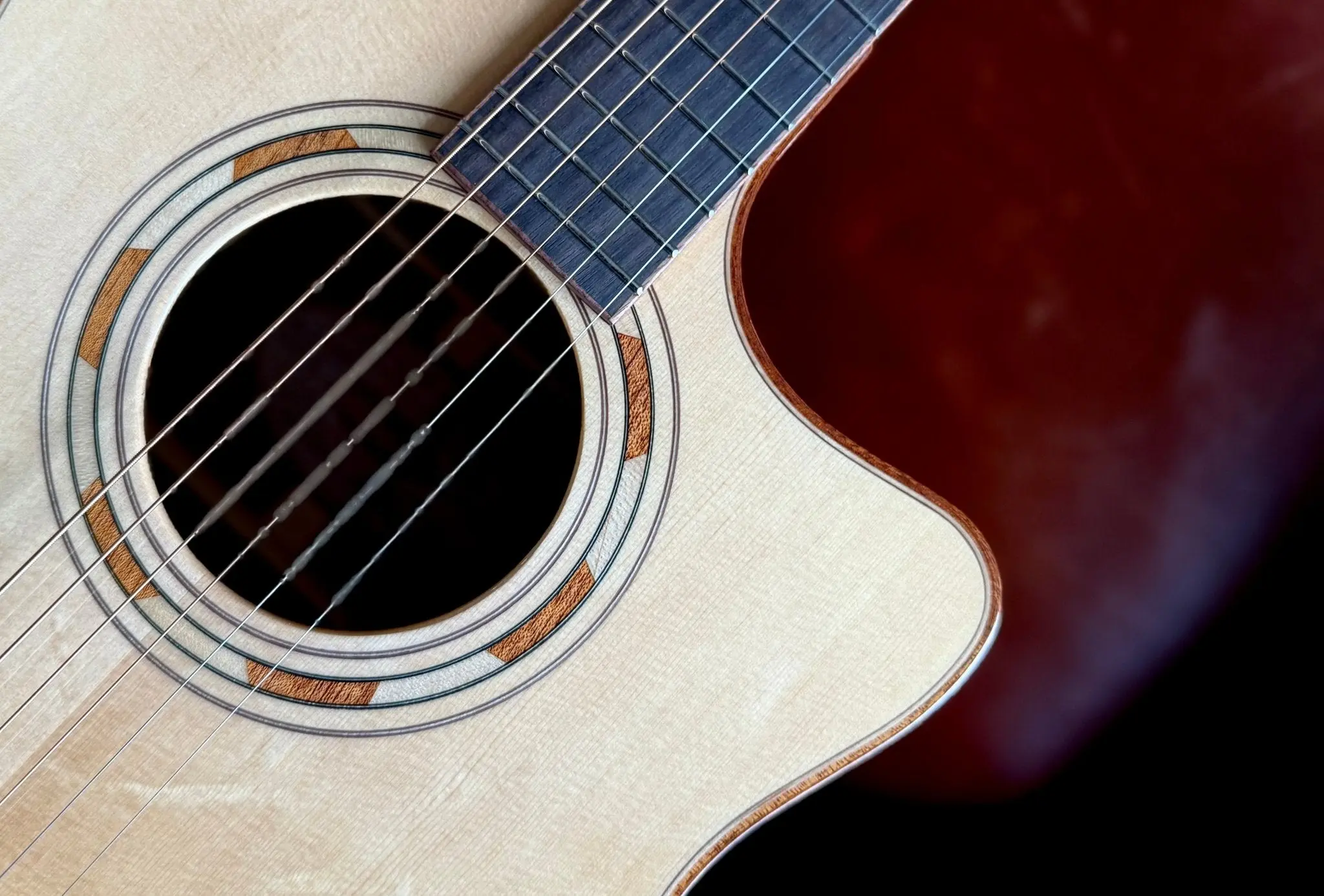Washburn G25SCE w/CASE - Grand Auditorium - Natural Electro Acoustic Guitar - Image 14