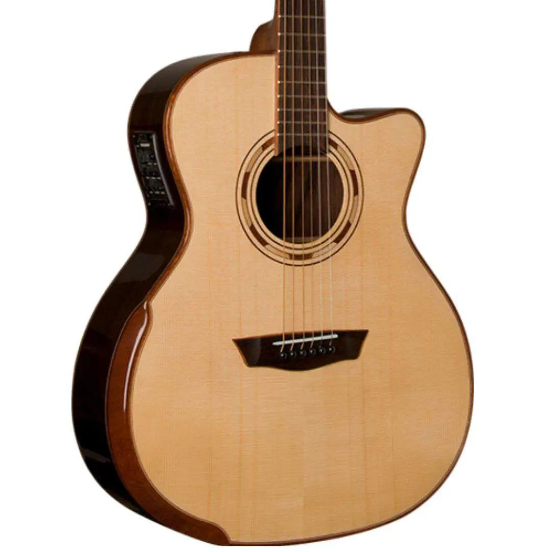 Washburn G25SCE w/CASE - Grand Auditorium - Natural Electro Acoustic Guitar - Image 28