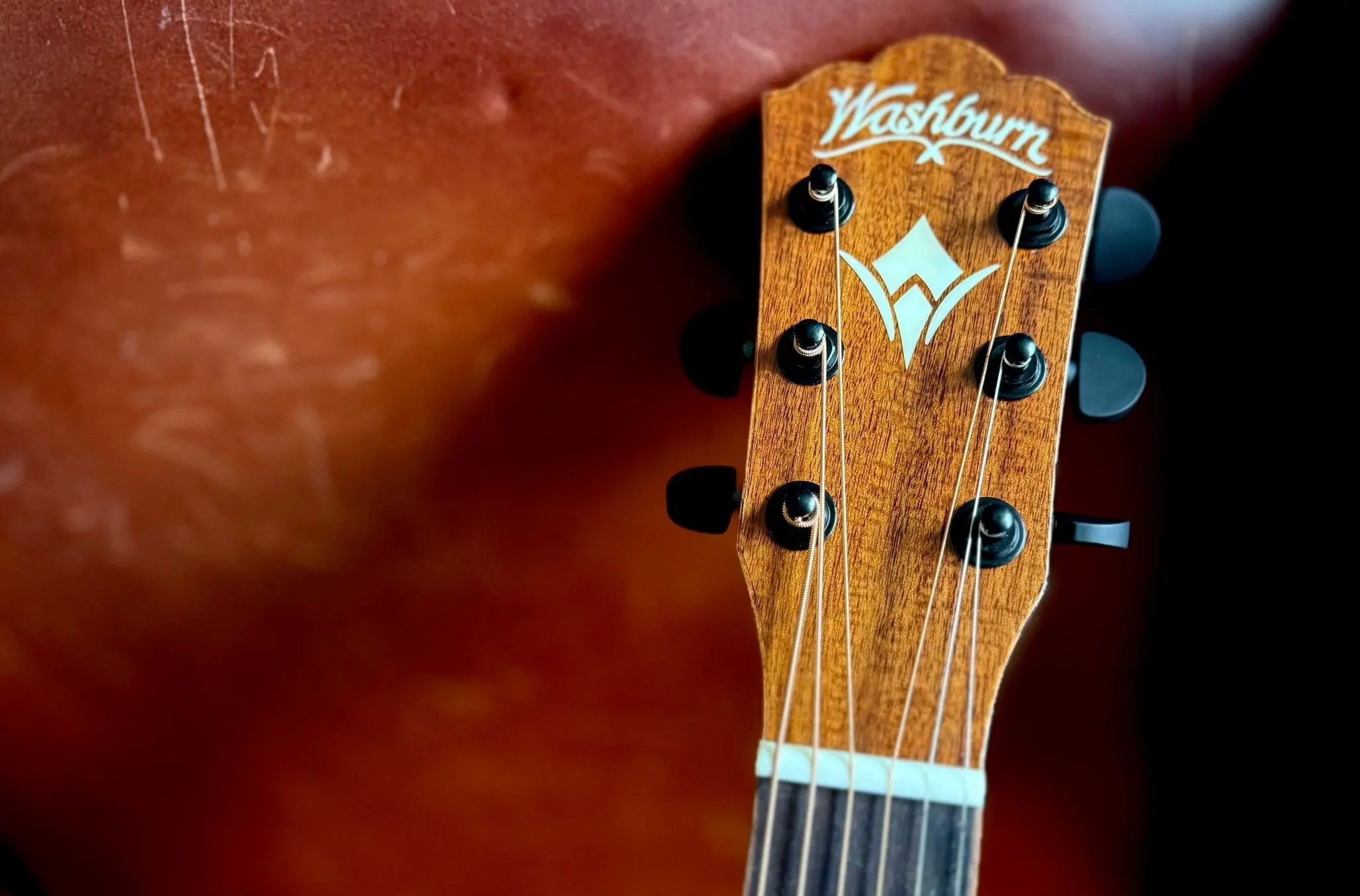 Washburn G55CE KOA w/ CASE - Grand Auditorium - Natural Electro Acoustic Guitar - Image 19