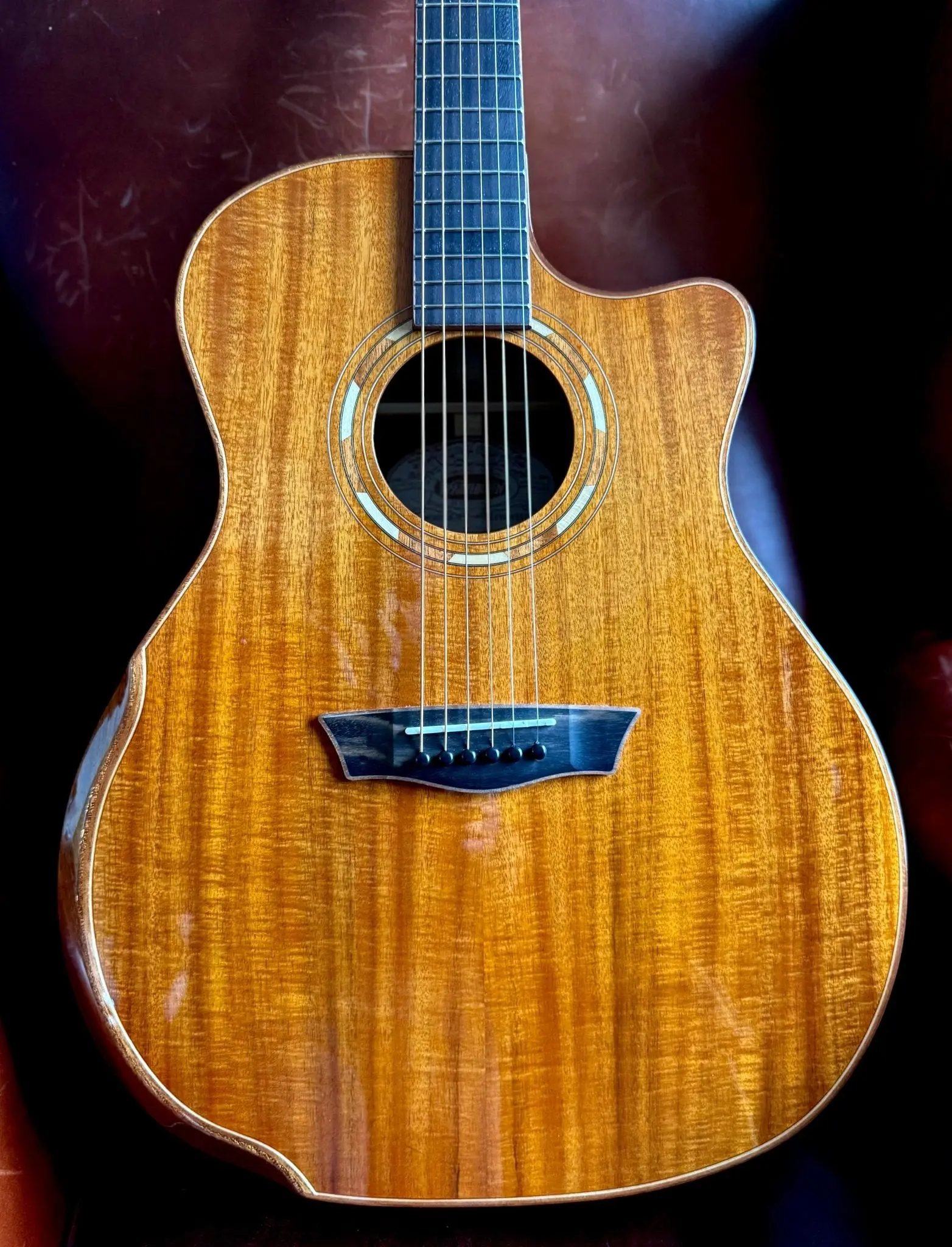 Washburn G55CE KOA w/ CASE - Grand Auditorium - Natural Electro Acoustic Guitar - Image 2
