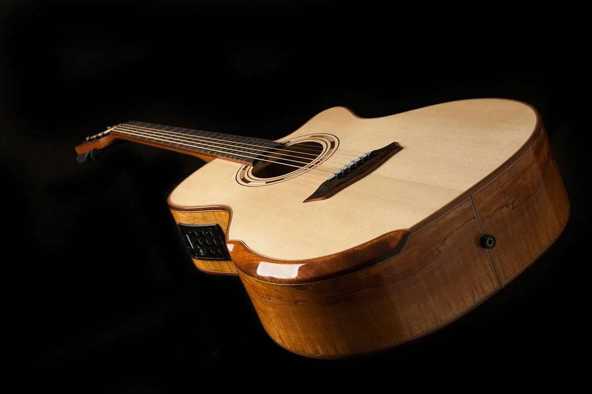 Washburn G66SCE SPALT MAPLE - Grand Auditorium - Natural Electro Acoustic Guitar - Image 9
