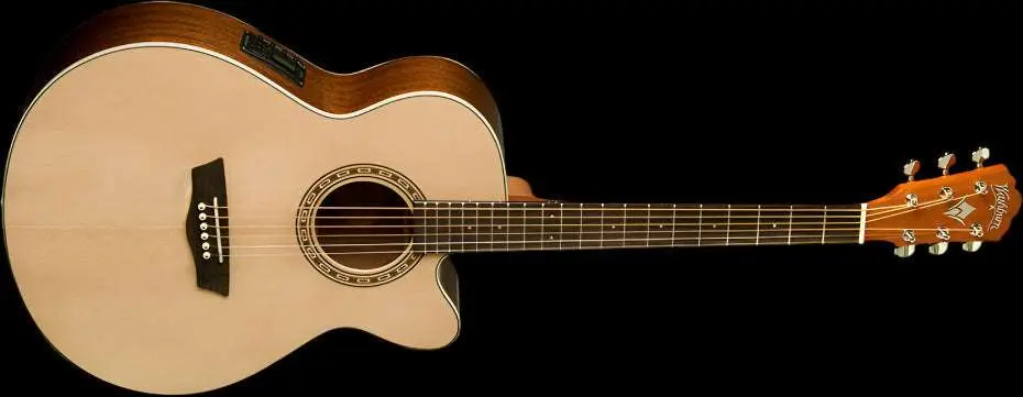 Washburn G7SCE- Grand Auditorium - Natural Electro Acoustic Guitar - Image 2