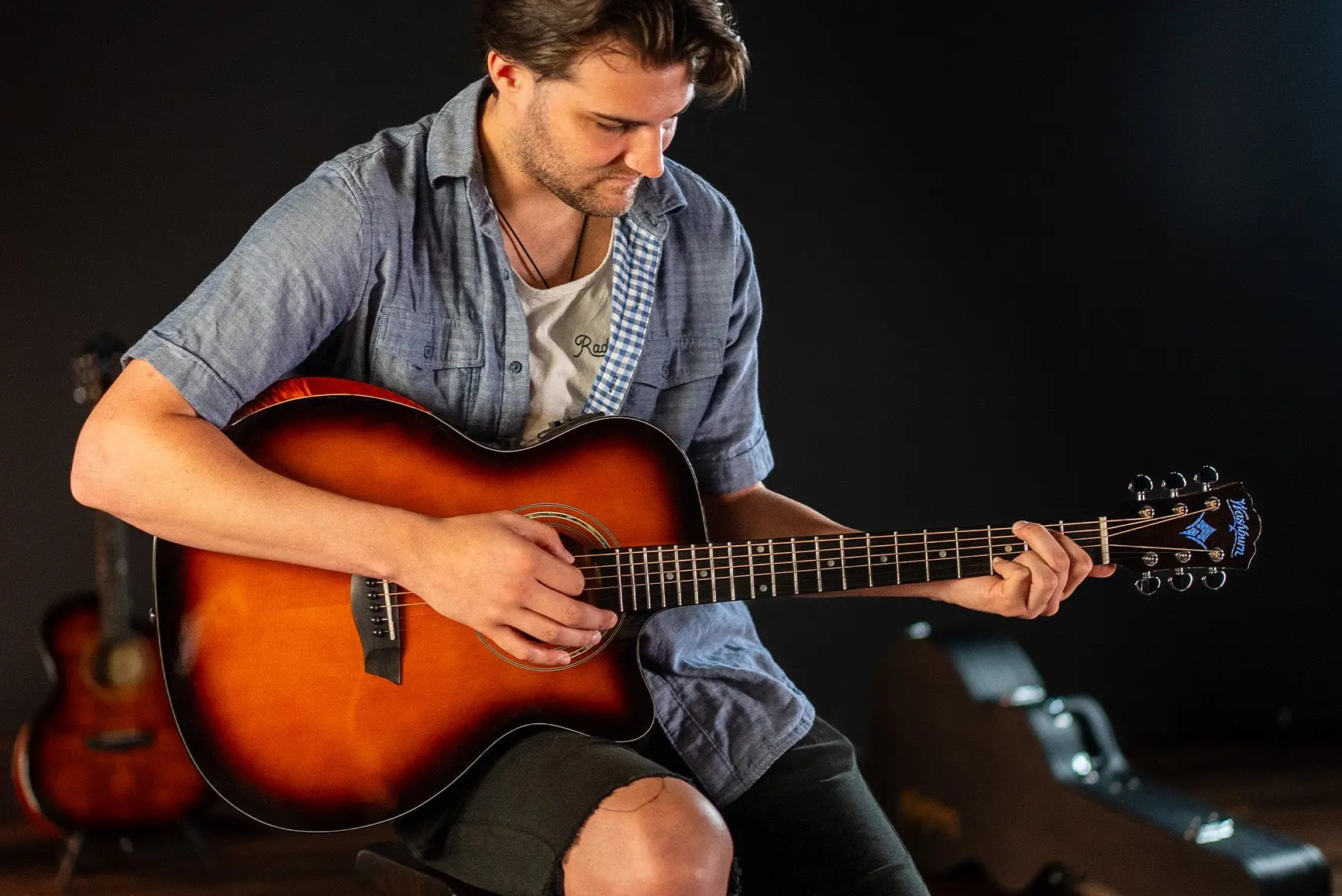 Washburn Comfort WCG10CE Electro Acoustic Guitar w' £225 Custom Pro Setup & Support Package Included - Image 4
